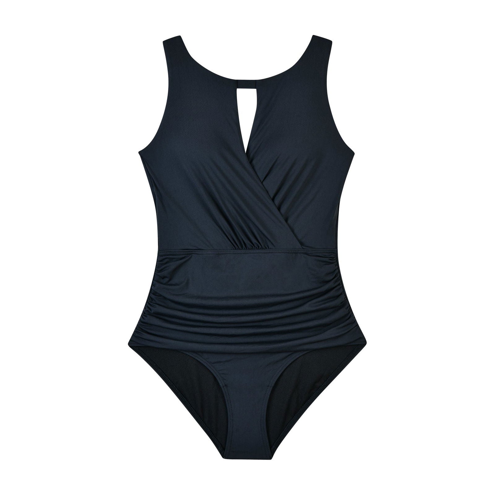 Keyhole Plunging Back One Piece Swimsuit