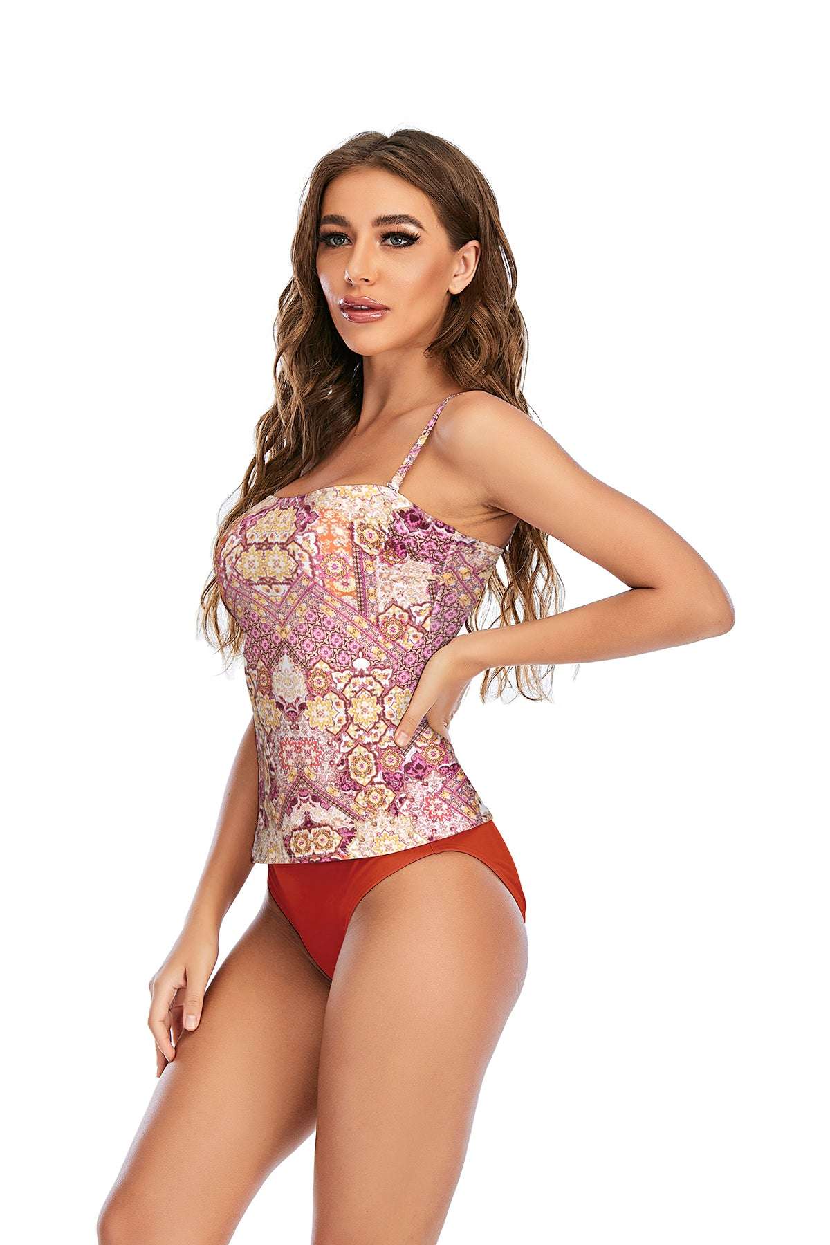 Ethnic Wave Print Tankini set